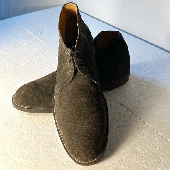 1901 SZ 13 Mens Charcoal Gray Chukka Lace Up Boot Retro Vintage Moto Timeless - Picture 2 of 10